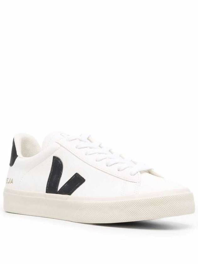 'Campo' White And Black Low Top Sneakers In Vegan Leather Unisex - VEJA - BALAAN 6