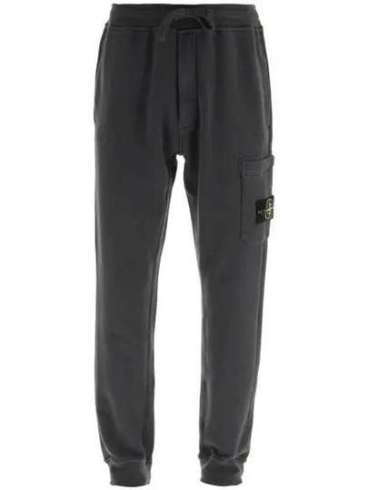 Waffen Patch Cotton Fleece Track Pants Charcoal - STONE ISLAND - BALAAN 2