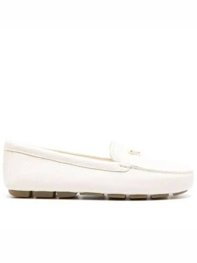 Triangle Logo Driving Shoes Ivory - PRADA - BALAAN 2