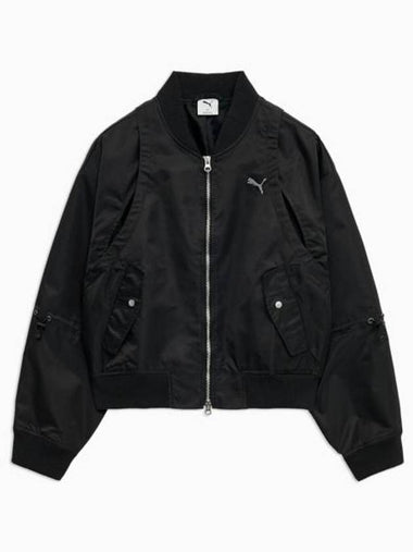 Dare To Woven Bomber Jacket Black - PUMA - BALAAN 1