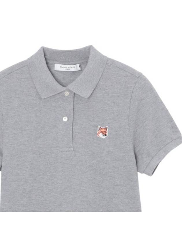 Fox Head Patch Classic Short Sleeve Polo Shirt Grey - MAISON KITSUNE - BALAAN 3