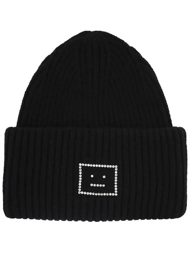 Face Logo Beanie Black - ACNE STUDIOS - BALAAN 3