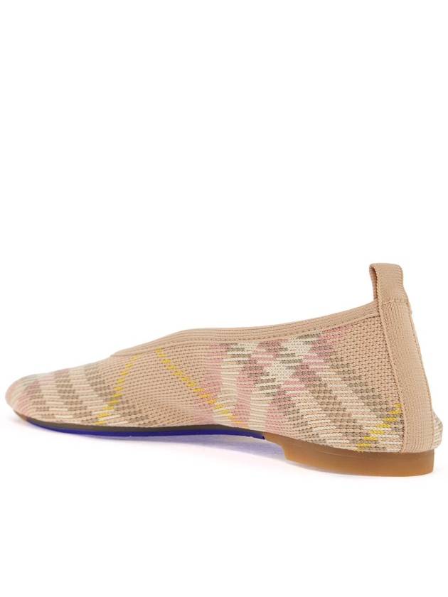 beige check knit ballerinas with rubber sole - BURBERRY - BALAAN 3