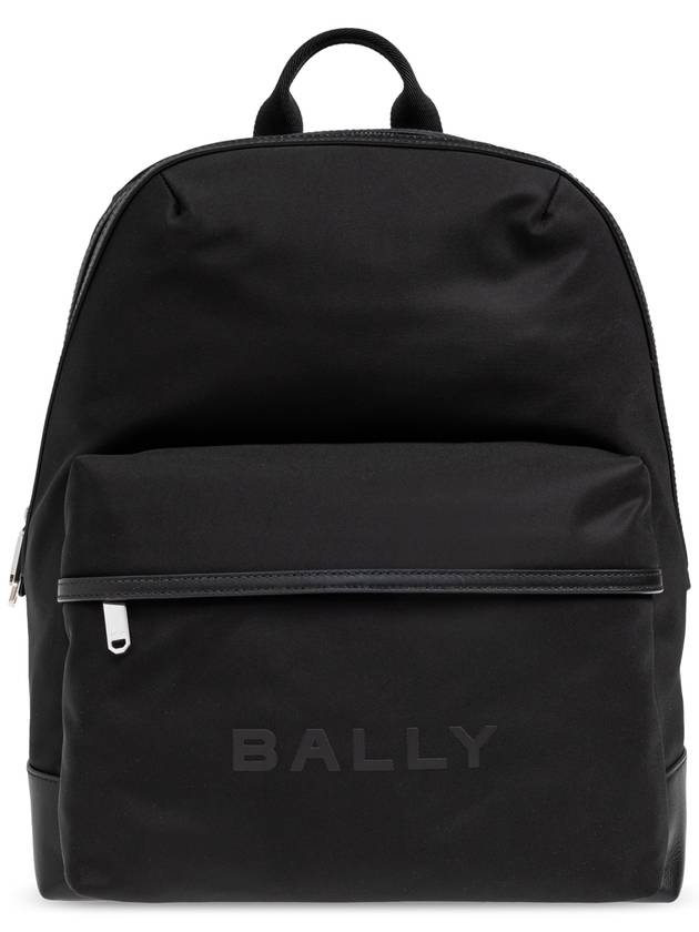 Logo Print Backpack Black - BALLY - BALAAN 1