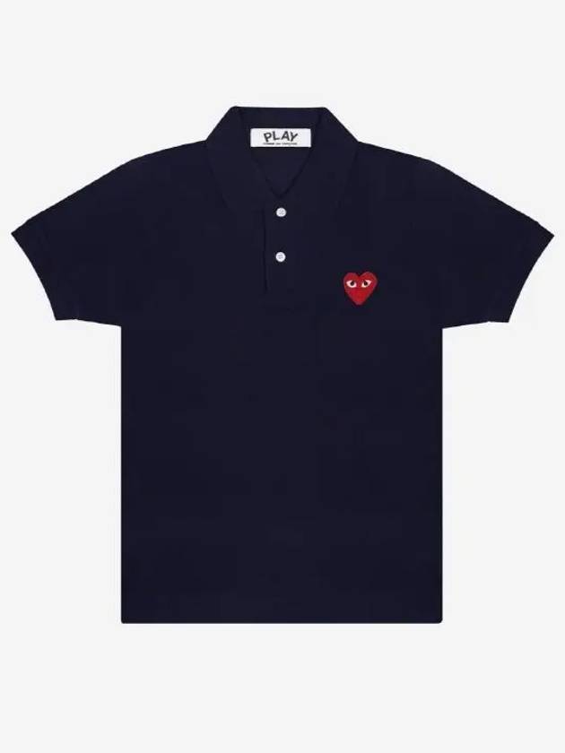 W collared red wappen polo shirt navy AZ T005 051 2 - COMME DES GARCONS - BALAAN 1