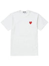 Play Red Heart Waffen Short Sleeve T-Shirt White P1 T108 2 - COMME DES GARCONS - BALAAN 5