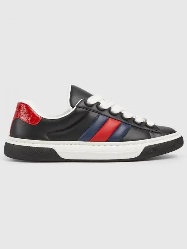 Men's Ace Low Top Sneakers Black - GUCCI - BALAAN 2