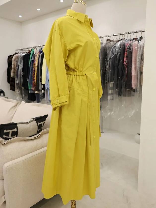 Inspiration Shirt Long Dress Yellow - HERMES - BALAAN 3