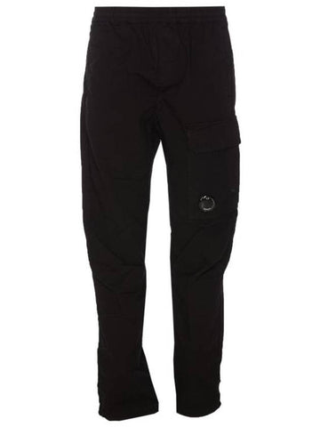 Twill Stretch Regular Utility Straight Pants Black - CP COMPANY - BALAAN 1