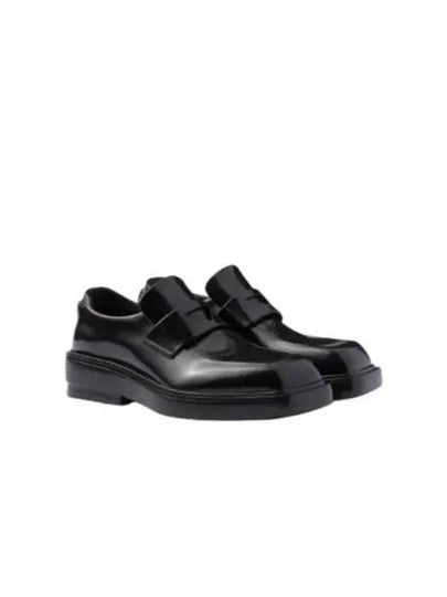 Square Toe Leather Loafers Black - PRADA - BALAAN 2