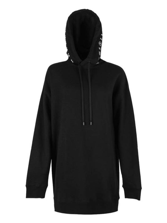 Women's Numbering Logo Printing Long Hoodie Black - MAISON MARGIELA - BALAAN 1