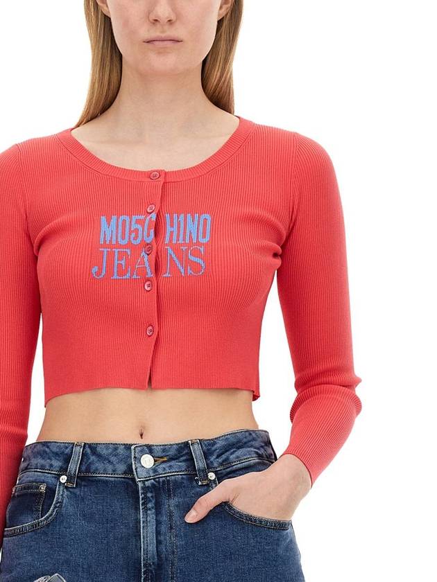 Moschino Jeans Cropped Cardigan - MOSCHINO - BALAAN 4