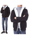 Classic Bunny Zip Up Hoodie White Lining Black - MOOSE KNUCKLES - BALAAN 2