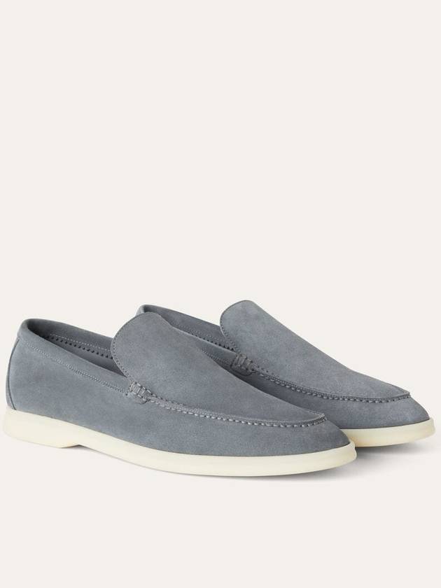 Summer Walk Suede Loafers Frozen Blue - LORO PIANA - BALAAN 2