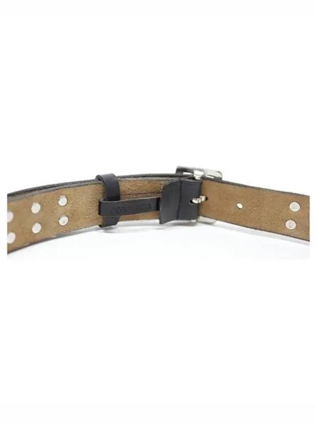 Dsquared silver studded leather belt BE1002 - DSQUARED2 - BALAAN 7