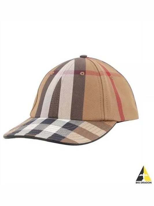 Logo Check Cotton Ball Cap Birch Brown - BURBERRY - BALAAN 2