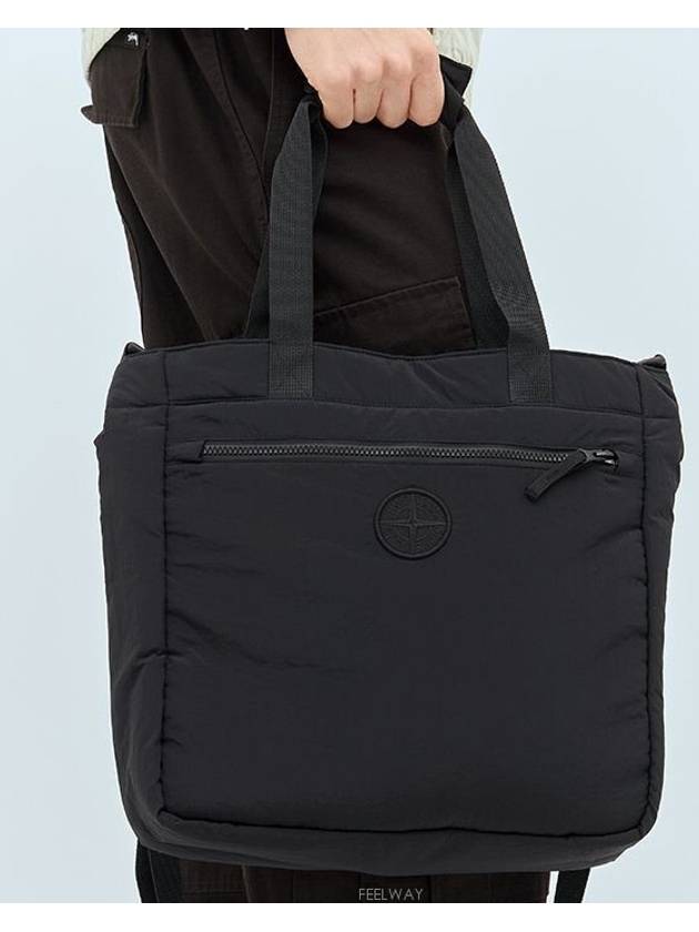 Nylon Metal Econyl Tote Bag Black - STONE ISLAND - BALAAN 2