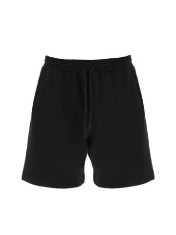 Micro Logo Cotton Shorts Black - MSGM - BALAAN 1