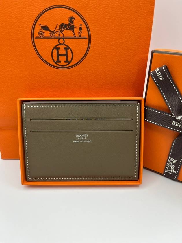 Citizen Twill Card Wallet Brown - HERMES - BALAAN 3