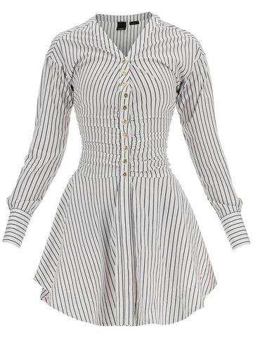 striped poplin mini dress with nine - PINKO - BALAAN 1