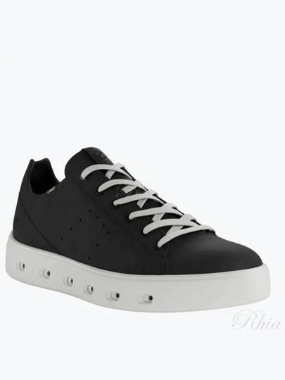 Women's Street 720 Leather Gore-Tex Low Top Sneakers Black - ECCO - BALAAN 2