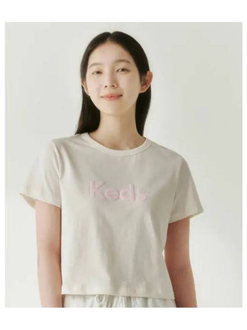 Logo Crop T Shirt KD2RSG2102FCRM - KEDS - BALAAN 1