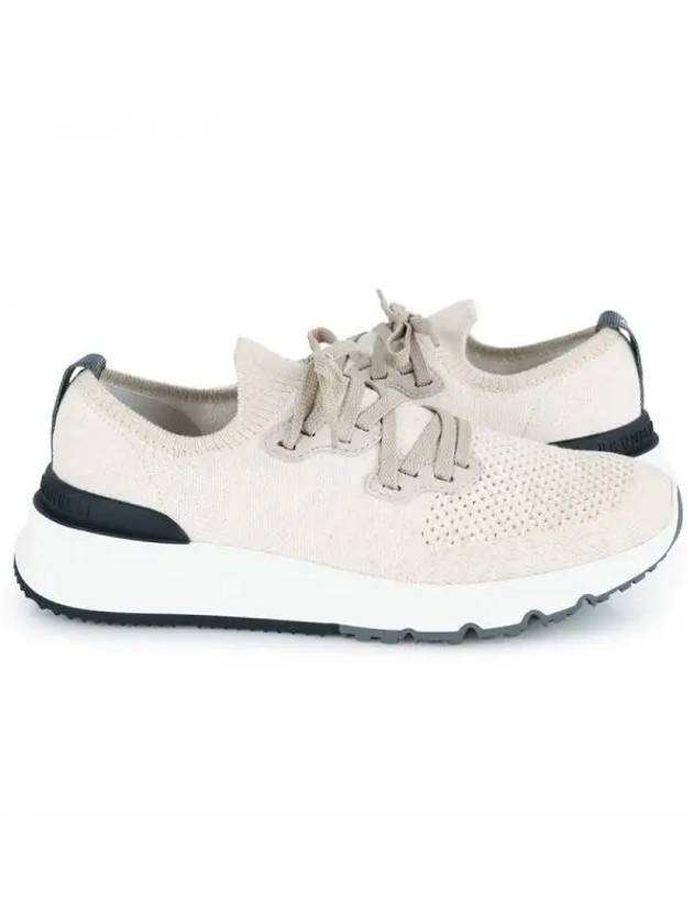 Stretch Knit Low Top Sneakers White - BRUNELLO CUCINELLI - BALAAN 2