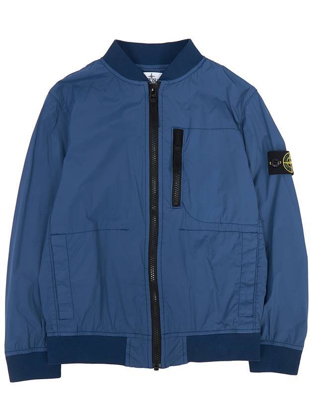 Kids Wappen Patch Bomber Jacket Dark Blue - STONE ISLAND - BALAAN 1