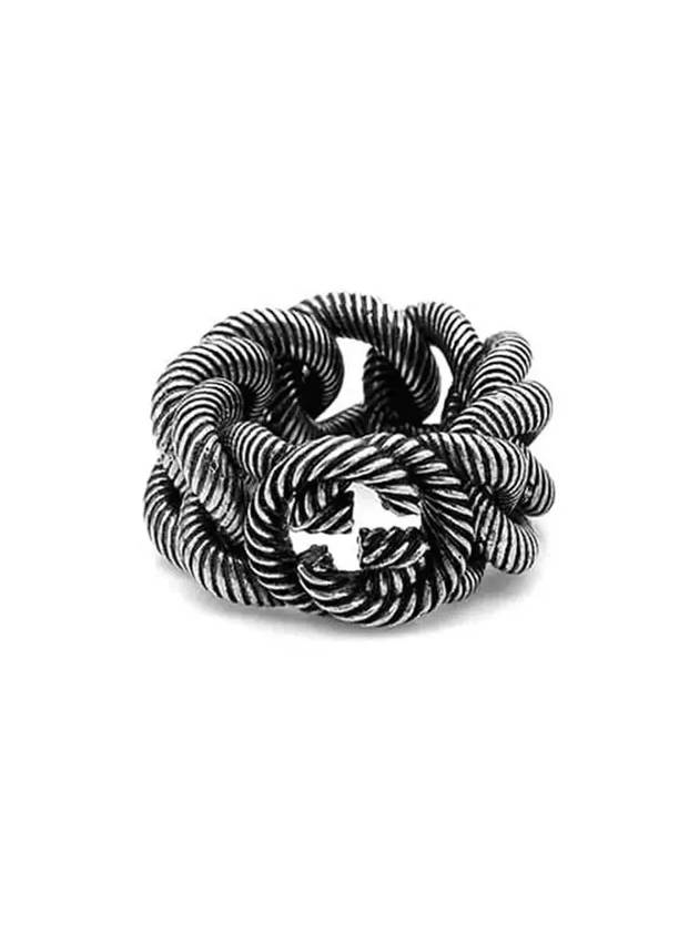 Interlocking G Ring Sterling Silver YBC599740001 - GUCCI - BALAAN 4