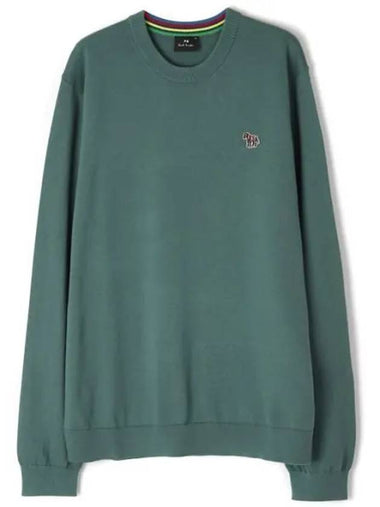 Zebra Patch Crew Neck Cotton Knit Top Green - PAUL SMITH - BALAAN 1