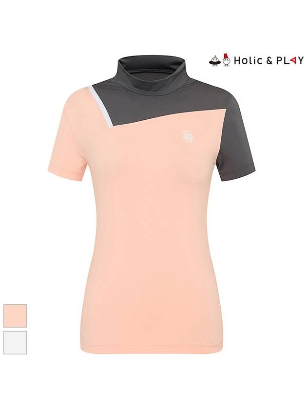 color blocking sporty high neck t-shirtHD2WTS014 - HOLIC&PLAY - BALAAN 3