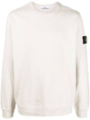 Brushed Cotton Fleece Garment Dyed Crewneck Sweatshirt Stucco - STONE ISLAND - BALAAN 5