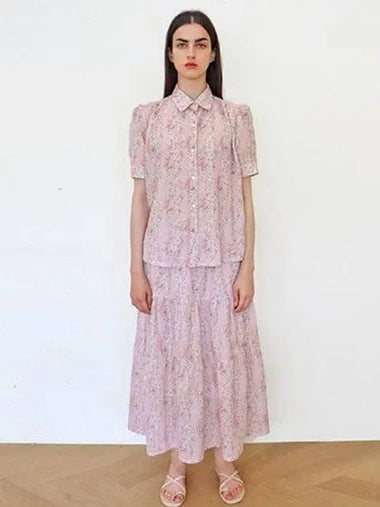 Flower Banding Long Skirt Pink - DAMAGE MNEMONIC - BALAAN 1