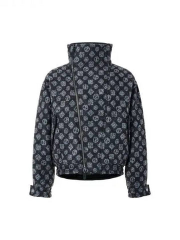 Men s hair logo pattern wide jacket charcoal 270614 - GIORGIO ARMANI - BALAAN 1