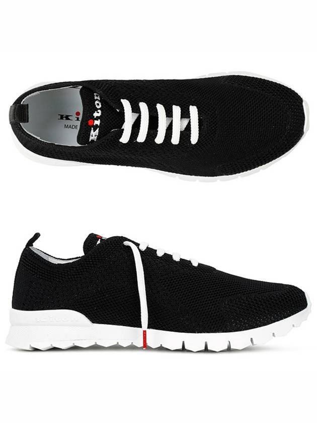 Fit Knit Low Top Sneakers Black - KITON - BALAAN 2