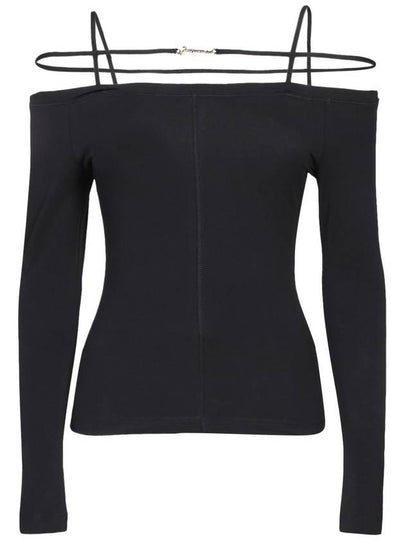 Women's Sierra Signature Long Sleeve T-Shirt Black - JACQUEMUS - BALAAN 2