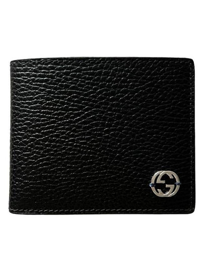 GG Interlocking Two Tone Half Wallet Black - GUCCI - BALAAN 2