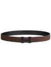 H Gold Buckle Reversible 32mm Leather Belt Noir Chocolate - HERMES - BALAAN 3