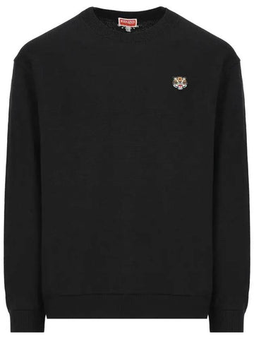 Lucky Tiger Embroidery Knit Top Black - KENZO - BALAAN 1