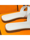 Women's Oran Sandals Calfskin Classic White - HERMES - BALAAN 6