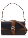 Greenwich Medium Logo Shoulder Bag Brown - MICHAEL KORS - BALAAN 2