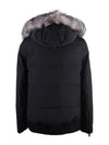 Lingan Hooded Padded Frost Fox Fur Black - MOOSE KNUCKLES - BALAAN 4