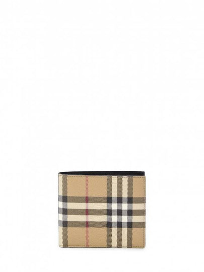 Check Half Wallet Beige - BURBERRY - BALAAN 2