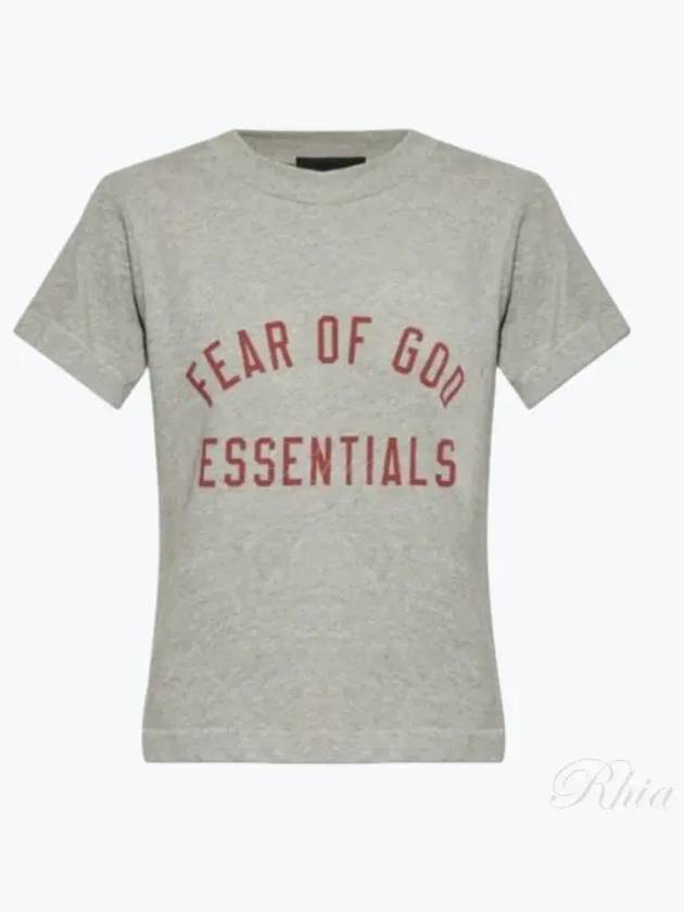 Logo Print Short Sleeve T Shirt Grey - FEAR OF GOD - BALAAN 2