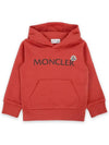 Kids Lettering Logo Wappen Hood Sweatshirt Dark Red 8G00008 899PS 365 - MONCLER - BALAAN 3