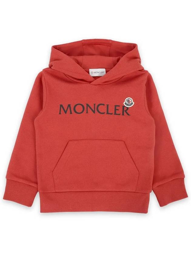 Kids Lettering Logo Wappen Hood Sweatshirt Dark Red 8G00008 899PS 365 8 10A - MONCLER - BALAAN 3