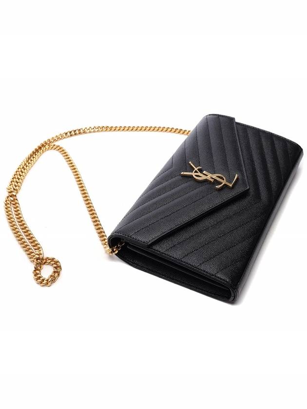 Monogram Matelasse Chain Shoulder Bag Black - SAINT LAURENT - BALAAN 6