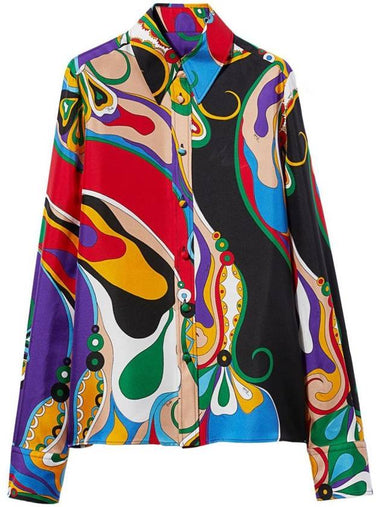 Pucci Orchid-Print Silk-Twill Shirt Clothing - EMILIO PUCCI - BALAAN 1