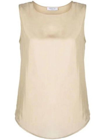 Round Neck Sleeveless Beige - FABIANA FILIPPI - BALAAN 1