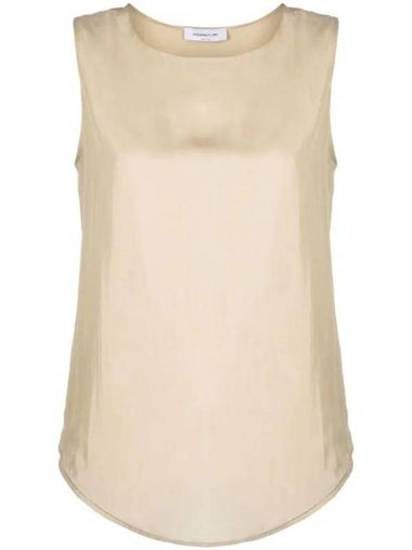 Round Neck Sleeveless Beige - FABIANA FILIPPI - BALAAN 1